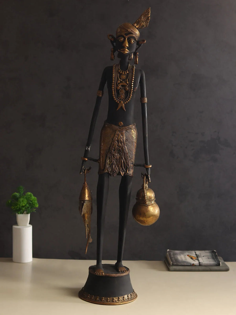 Tribal Fisherman Statue