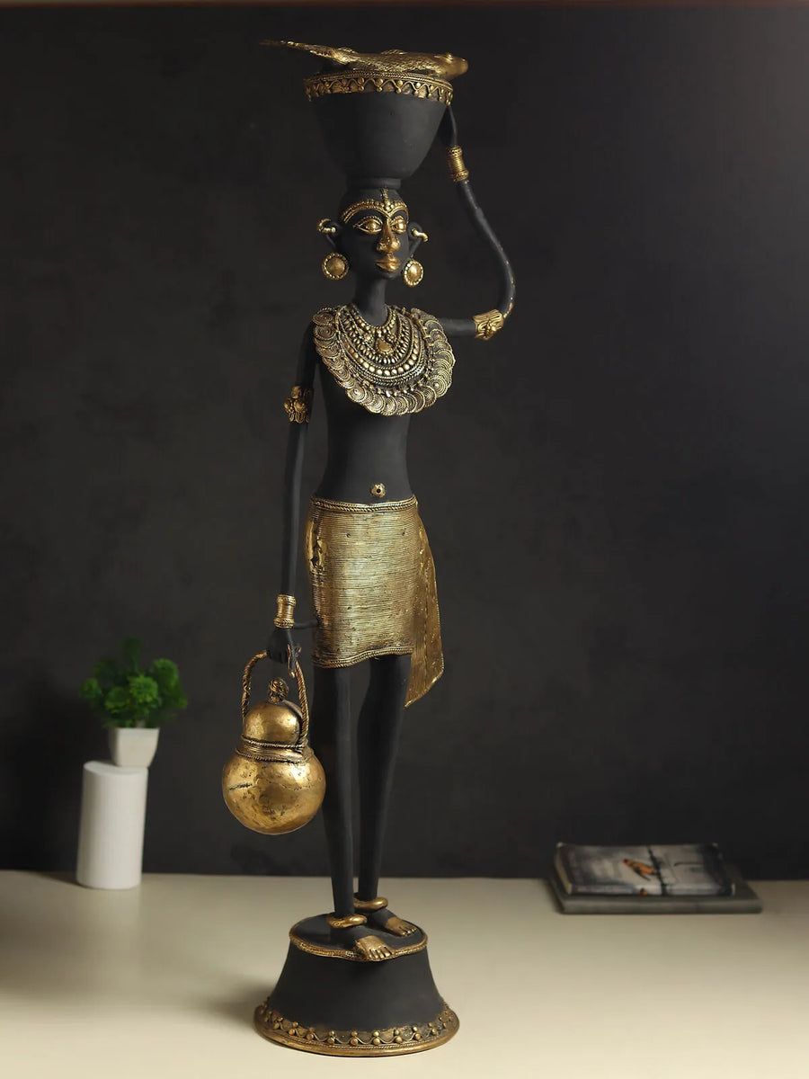 Tribal Fisherwoman Statue