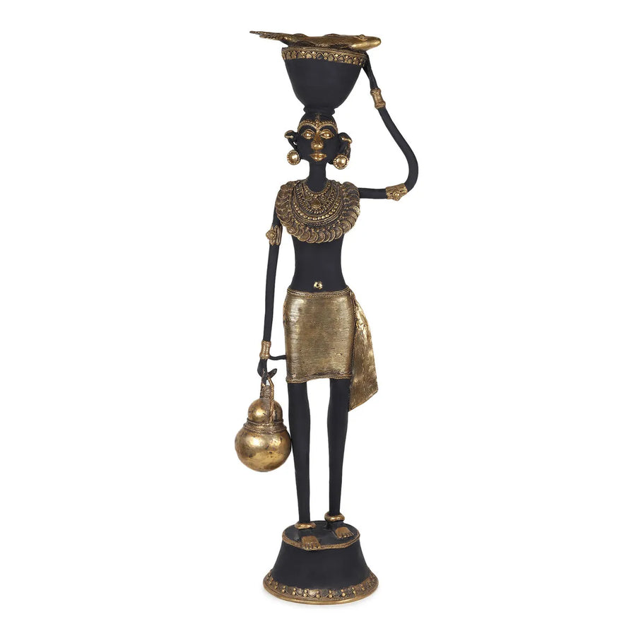 Tribal Fisherwoman Statue