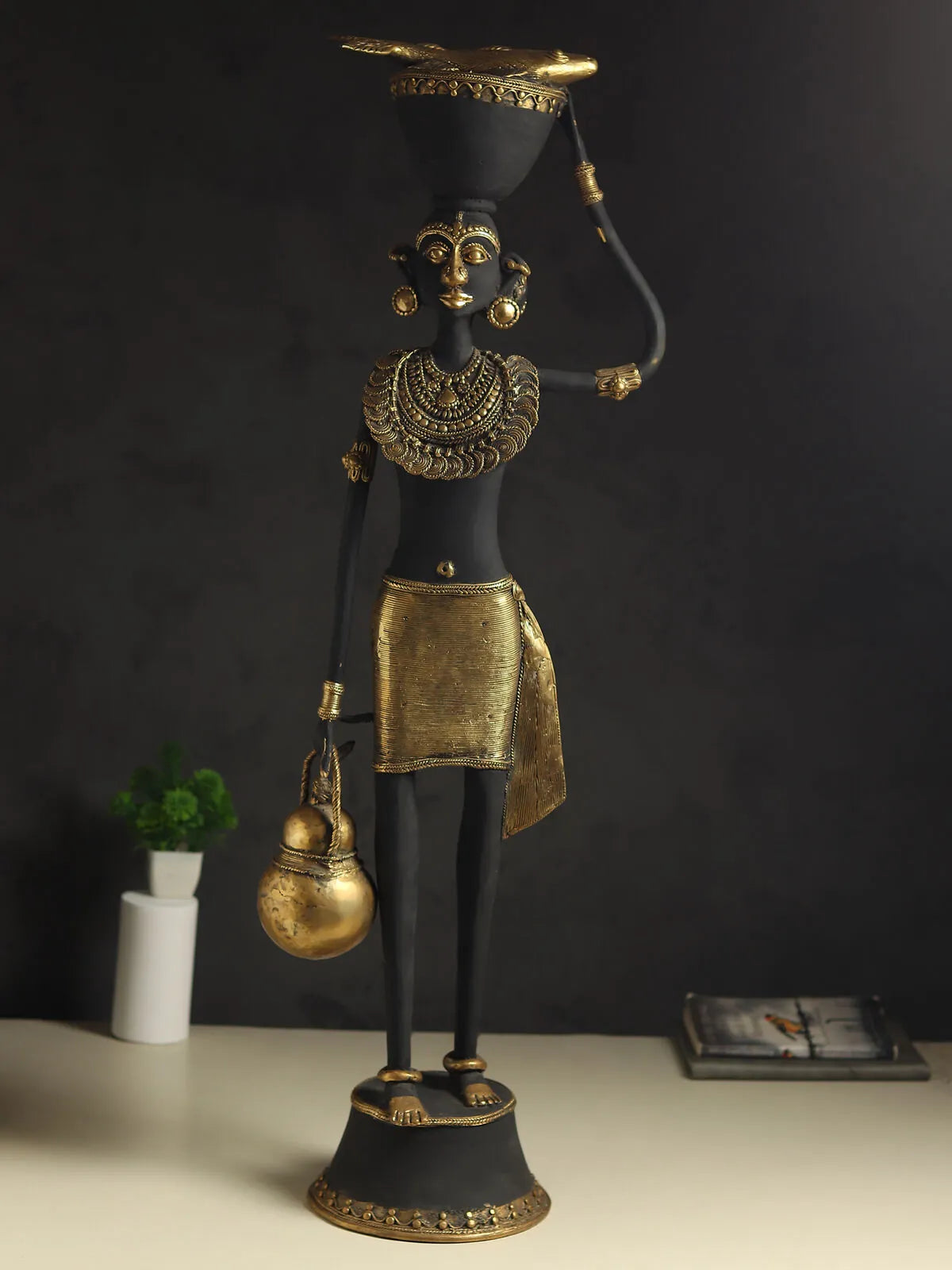 Tribal Fisherwoman Statue