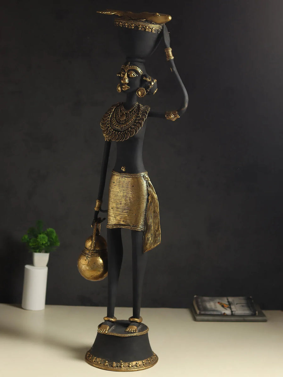 Tribal Fisherwoman Statue