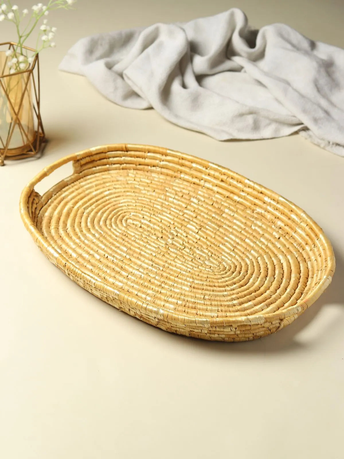 Wheatgrass Oval Tray