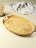 Wheatgrass Oval Tray