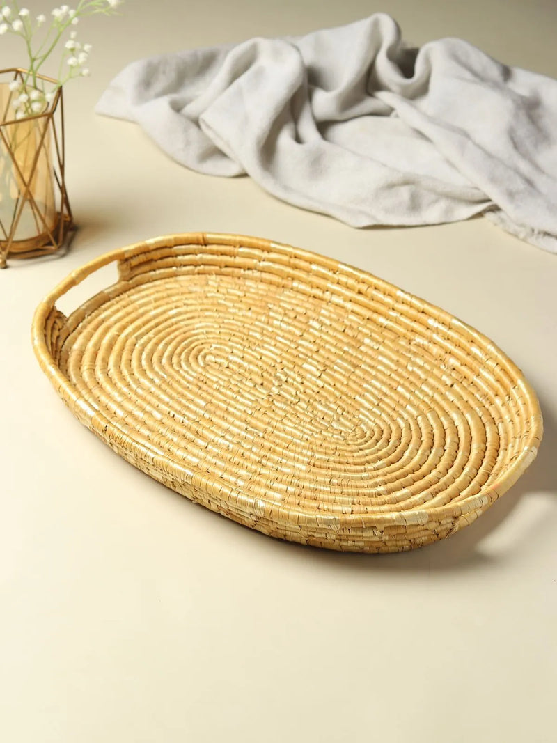Wheatgrass Oval Tray