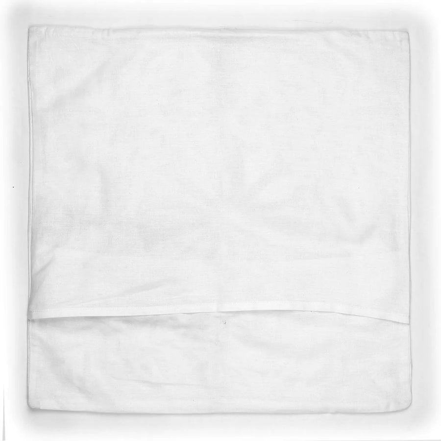 White Applique Cushion Cover