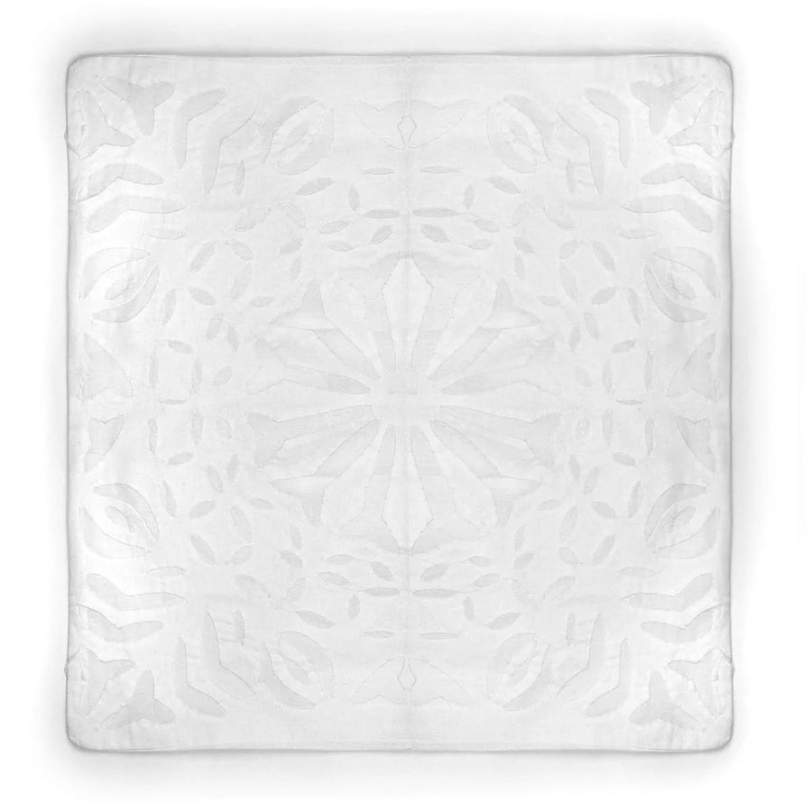 White Applique Cushion Cover
