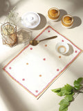 White Chikankari Table Mat