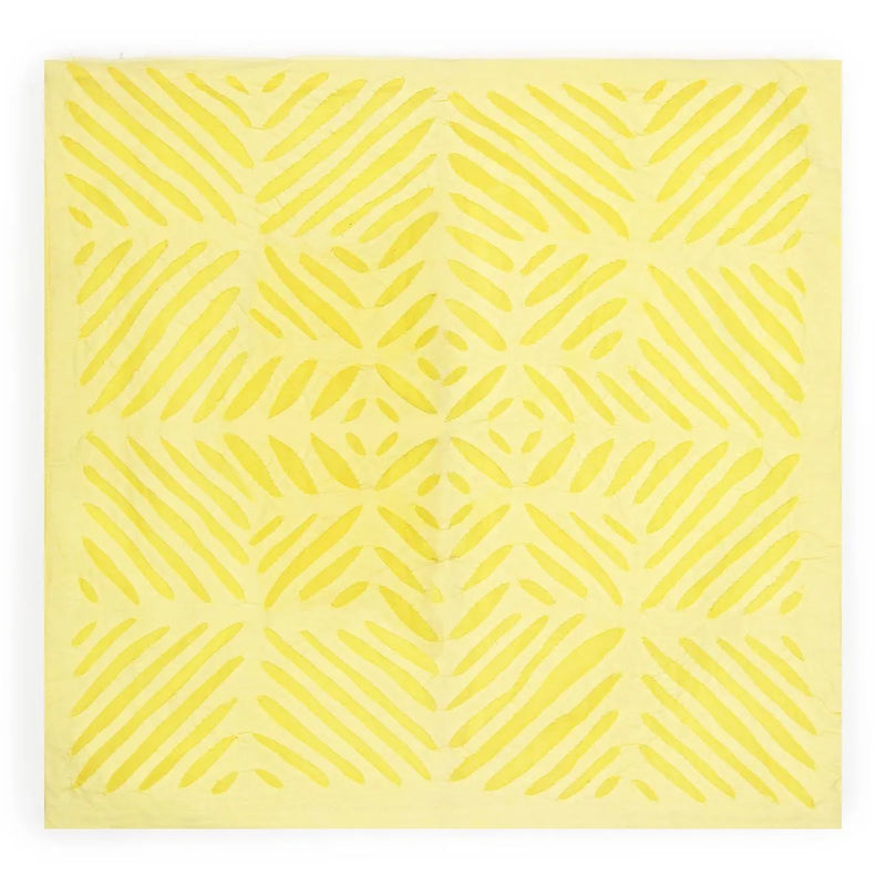 Yellow Applique Cushion Cover