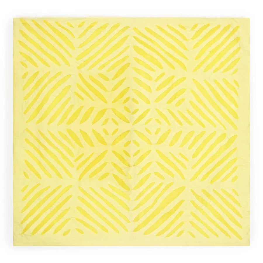 Yellow Applique Cushion Cover
