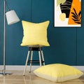 Yellow Applique Cushion Cover