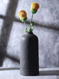 Yellow Crochet Rose