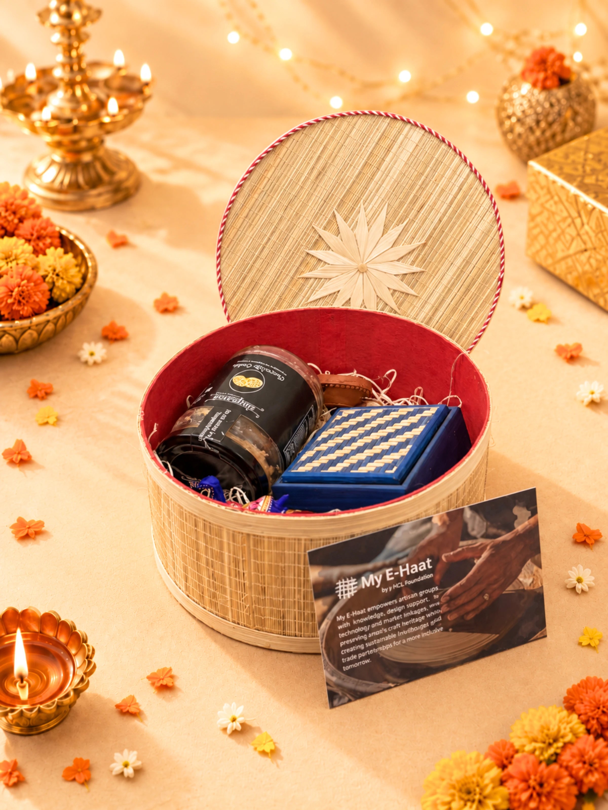 Bamboo & Meenakari Diwali Gift Box