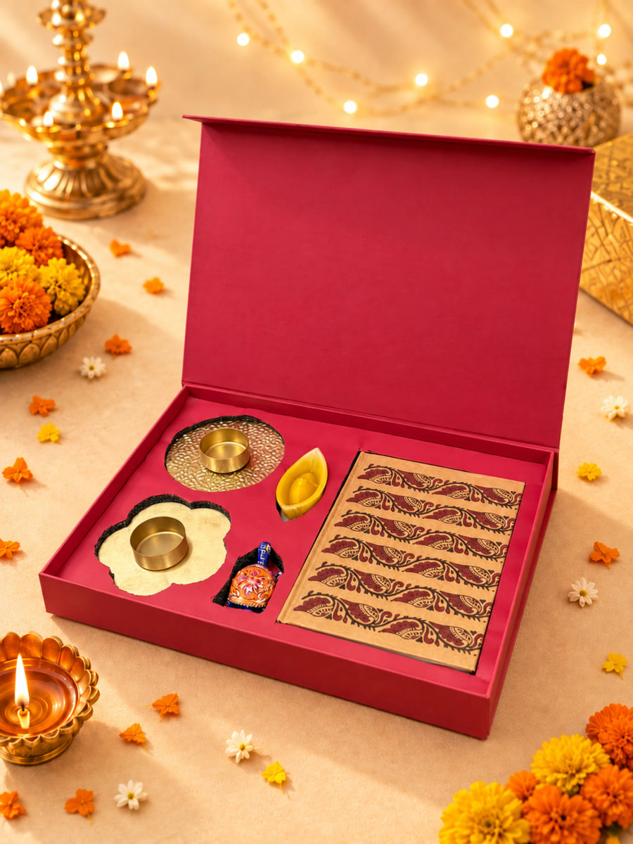 Block Print & Meenakari Diwali Gift Box