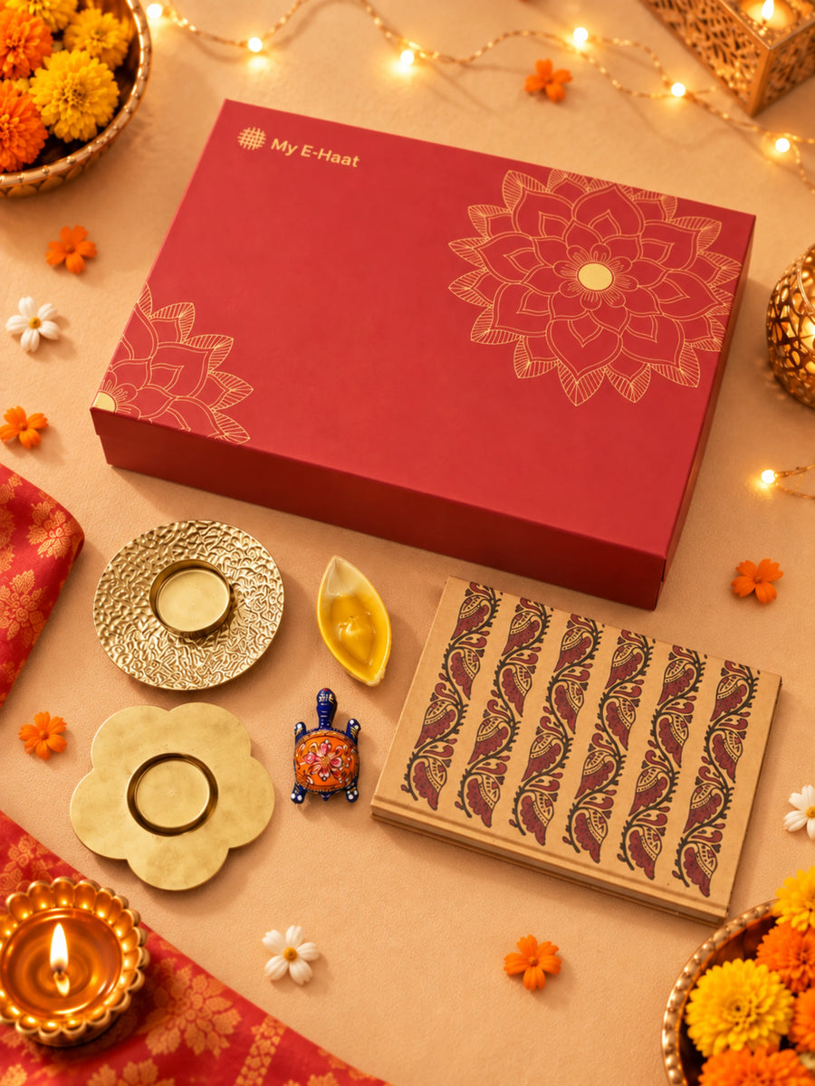 Block Print & Meenakari Diwali Gift Box