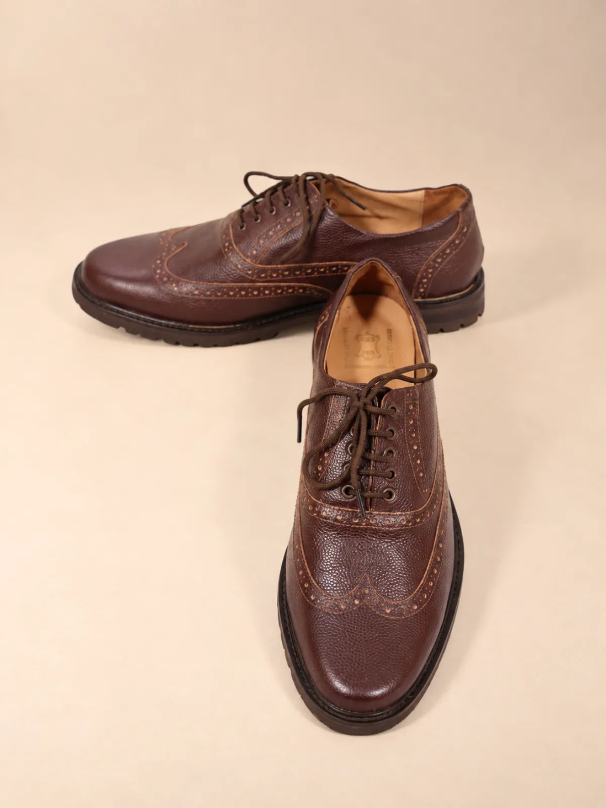 Brown Leather Brogue Shoes