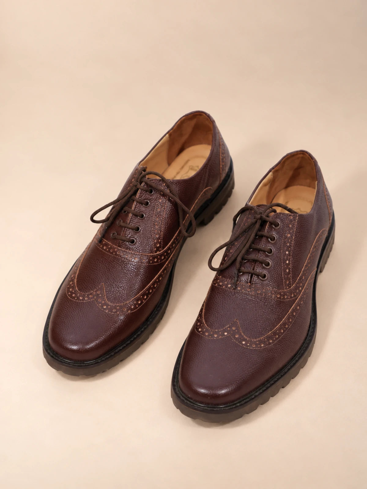 Brown Leather Brogue Shoes