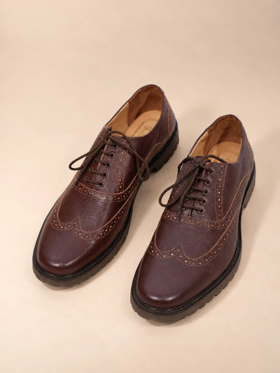 Brown Leather Brogue Shoes