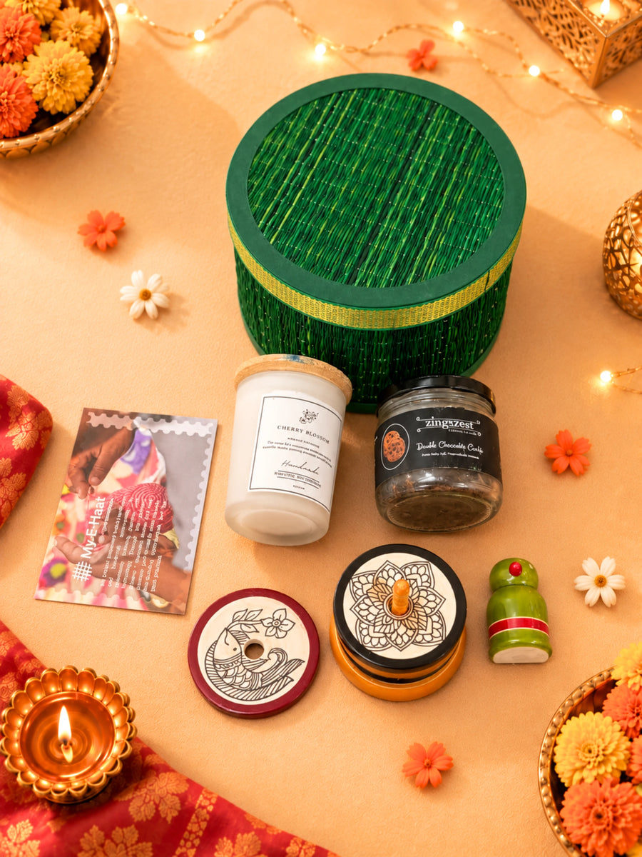 Channapatna & Candle Diwali Gift Box
