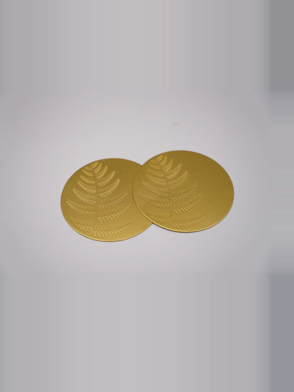 Fern Brass Coasters