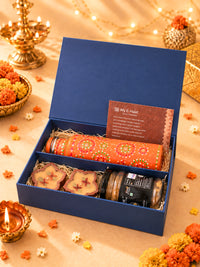 Meenakari Copper Bottle Diwali Gift Box