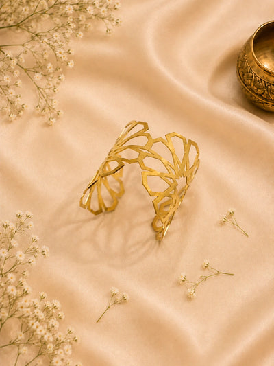 Petal Bloom Brass Cuff