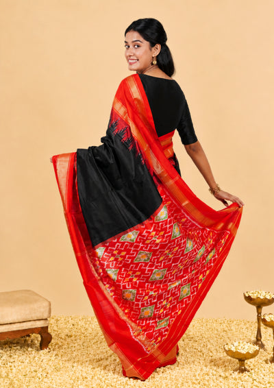 Shadow Red Pochampally Saree