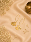 Shell Loop Brass Earrings
