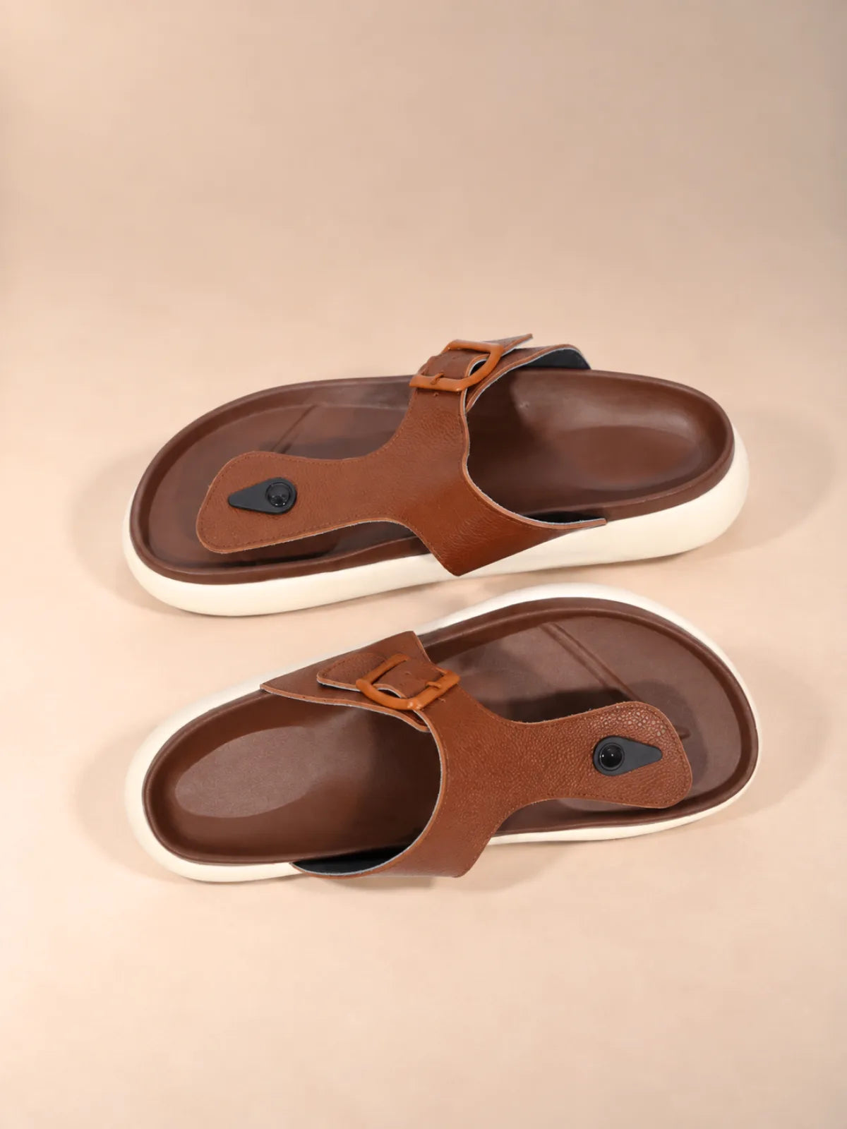 Tan Leather Thong Sandals
