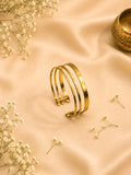 Triple Band Brass Cuff