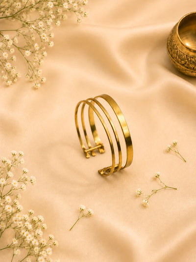 Triple Band Brass Cuff