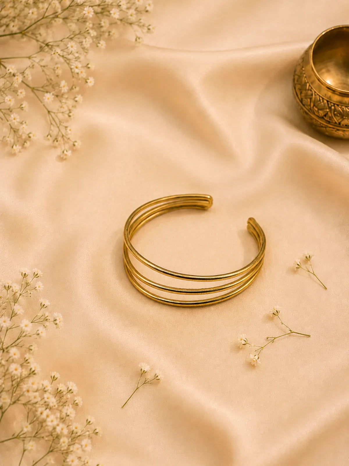 Triple Wire Brass Cuff