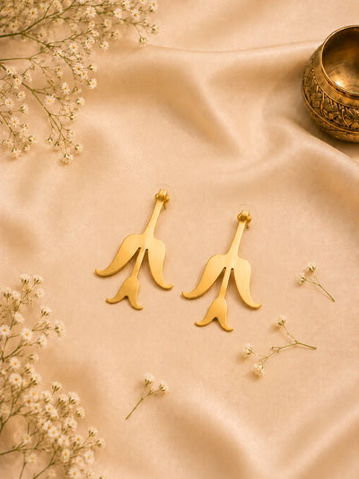 Tulip Bell Brass Earrings