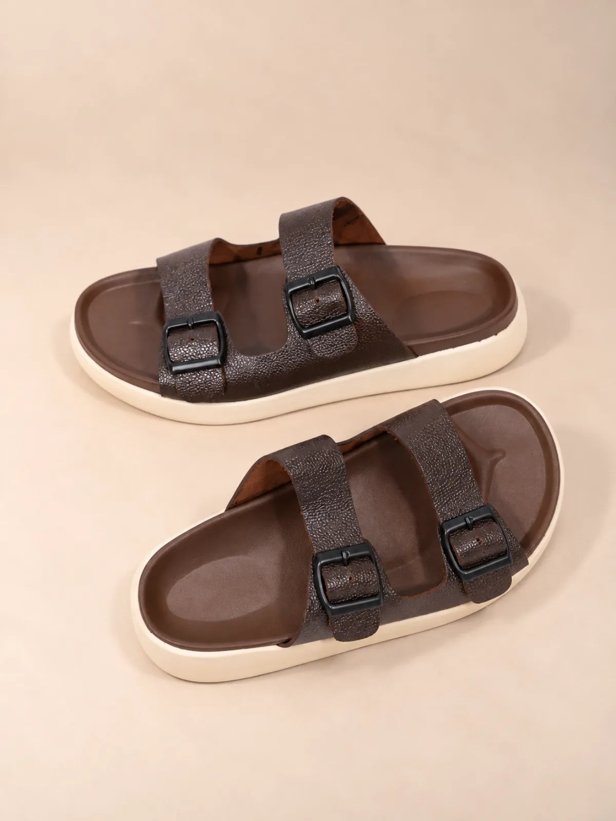 Twin Strap Leather Sandals