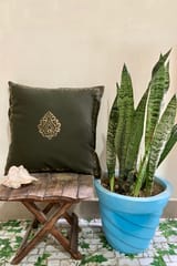 Hand Embroidered / Black Colour / Cushion Cover