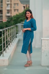 Kurti &  Leggings | Navy Blue