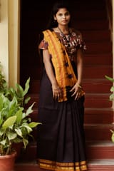 Kalamkari Raffle Cold Sleeves Blouse