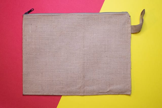 Jute Zip File Folder