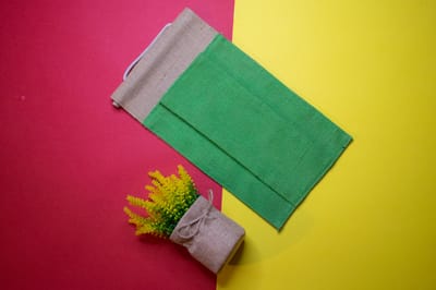 Jute Wall hanging / Green Colour / Single Pocket