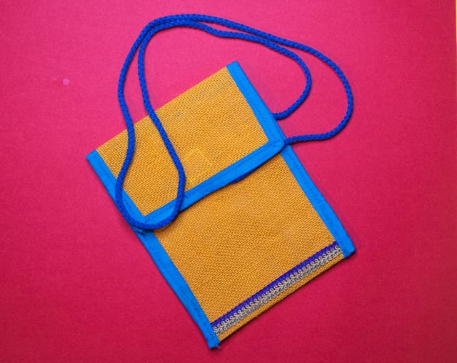 Coral Jute Mobile Sling Pouch