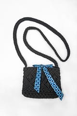 Black Braided Sling Bag