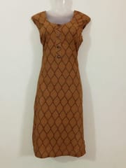 Brown Kurti With Black Lining & Black Palazzo
