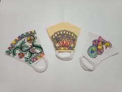 Colorful Hand Printed Organic Mask