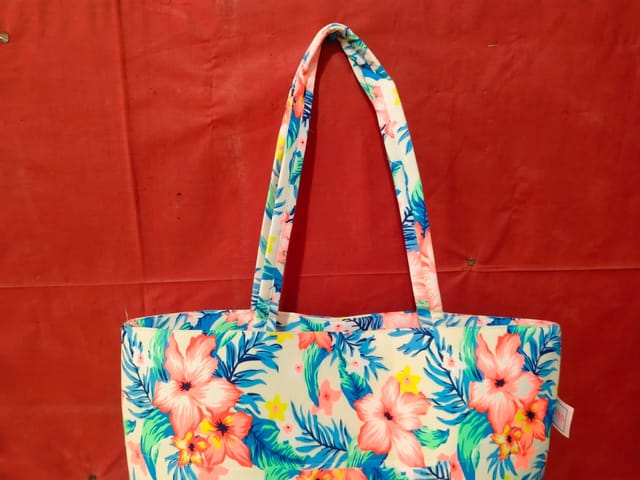 Flower Print Market Bag