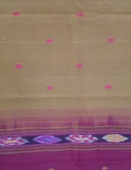 Cotton Saree Ikkat Pallu And Border With Kalamkari 1 Meter Blouse & Silk Thread Necklace With Earrings Combo 2