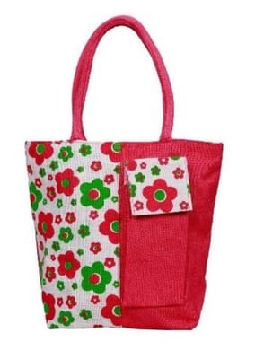 Jute Bag With Mobile Pouch ( CFC - HB013 )