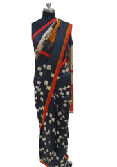 Pure Black Silk Saree JL87