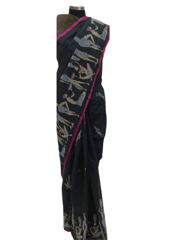 Black Chanderi Saree JL88