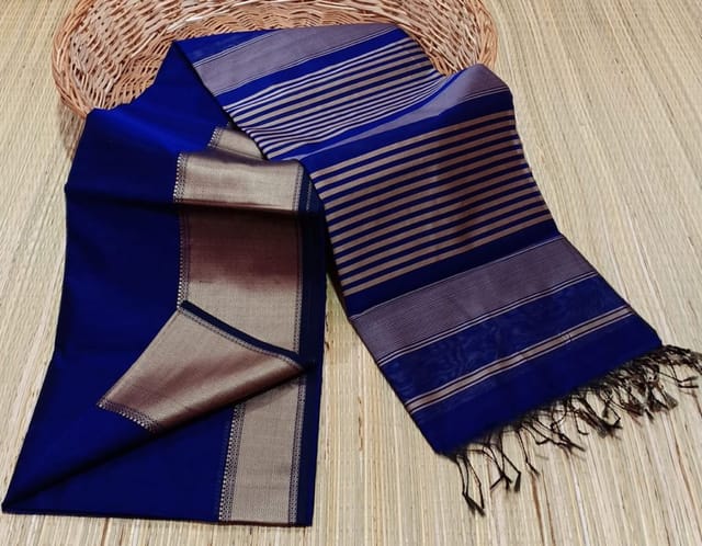 Maheshwari Saree / Traditional / Blue