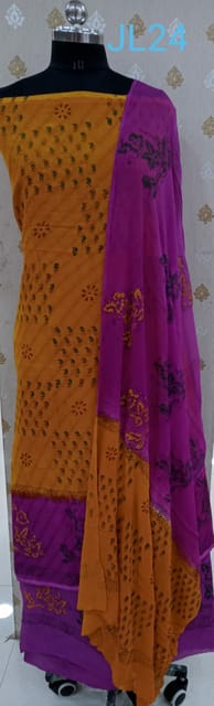 Georgette Dress Material - Chiffon Dupatta JL24