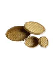 Bamboo Oval Boxes - Set of 2